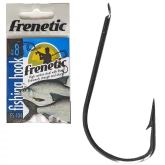   Frenetic FS104 fekete nikkel apróhalas 8-as lapkás horog 10 db/csomag