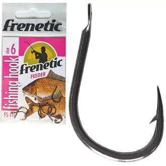   Frenetic FS111 fekete nikkel feeder 6-os lapkás horog 10 db/csomag