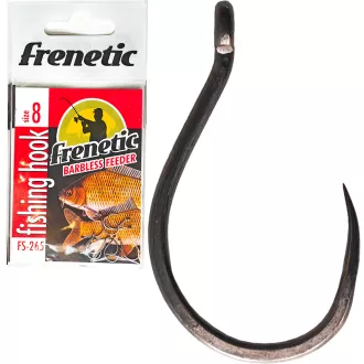   Frenetic FS265 fekete feeder szakállmentes 12-es füles szakáll nélküli horog 10 db/csomag
