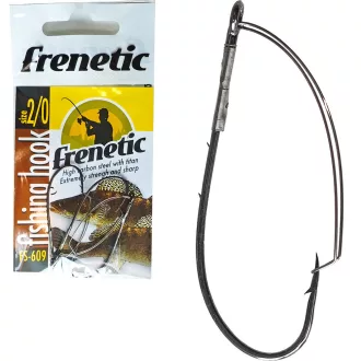   Frenetic FS609 fekete nikkel bokorugró akadásmentes 1-es ragadozóhalas horog 4 db/csomag