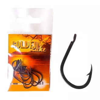   Golden Lake 4010 fekete extra erős 6-os lapkás horog 10 db/csomag