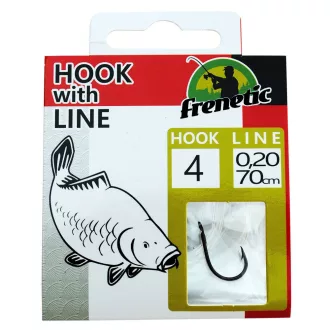Frenetic 6-os 70 cm fekete előkötött horog 10 db/csomag