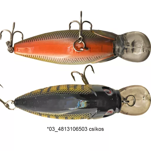 Frenetic Bomber//Csíkos arany-fekete 6,5 cm 10 g crankbait wobbler