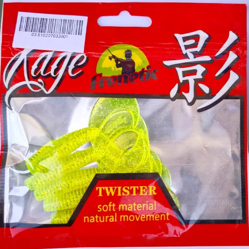 Frenetic KÉTFARKÚ Neon Sötétzöld 7 cm 5 db/csomag twister