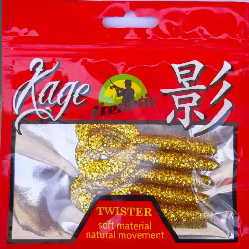 Frenetic Kétfarkú arany 7 cm 5 db/csomag twister