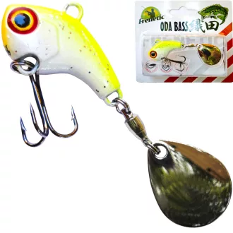 Frenetic ODA Bass 35+30 mm sárga-fehér 18 g tail spinner
