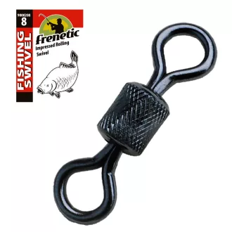 Frenetic Hengeres 2/0 fekete forgó 5 db/csomag