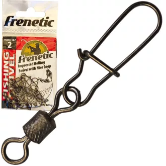   Frenetic Hengeres pergető kapoccsal 2 fekete forgókapocs 10 db/csomag