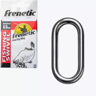   Frenetic Oval gyűrű 4,5 mm fekete horoggyűrű 10 db/csomag