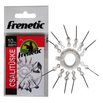   Frenetic Csali tüske szilikon levélen 7 mm fekete nikkel szilikonos csalitüske 12 db/csomag