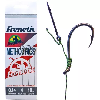   Frenetic csalitüskével 0,12 mm zsinór 10 cm 6-os fekete előkötött horog 3 db/csomag