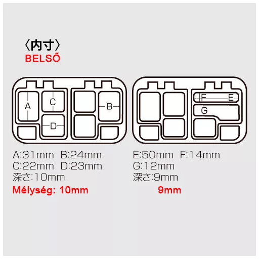 Meiho Pro spring case CB-440 115 × 78 × 35 mm aprócikkes doboz