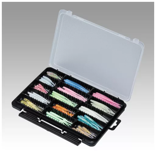 Meiho Light Game Case 3010 gumitartó műanyag 175 × 105 × 18 mm műcsalis doboz