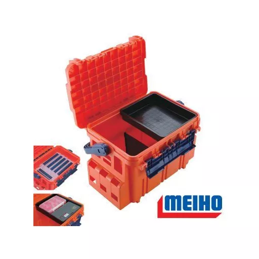 Meiho Bucket Mouth BM-5000 műanyag 441 × 293 × 293 mm kék pergető láda