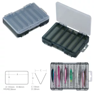   Meiho Reversible D-86 műcsalis műanyag 140 × 104 × 32 mm műcsalis doboz