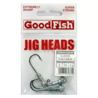 Good Fish ezüst 10 g 1/0-s jigfej 3 db/csomag