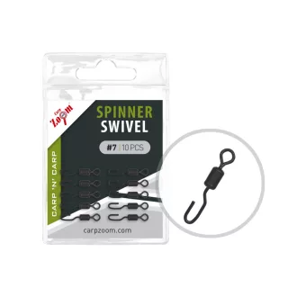   Carp Zoom Spinner gyorskapocs #7 matt fekete gyorscserés kapocs 10 db/csomag