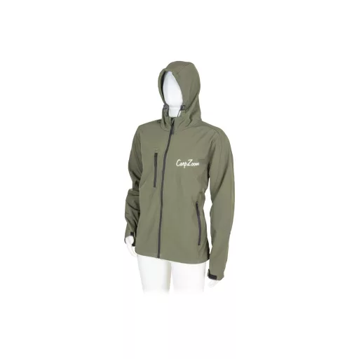 Carp Zoom Softshell kapucnis zöld S kabát