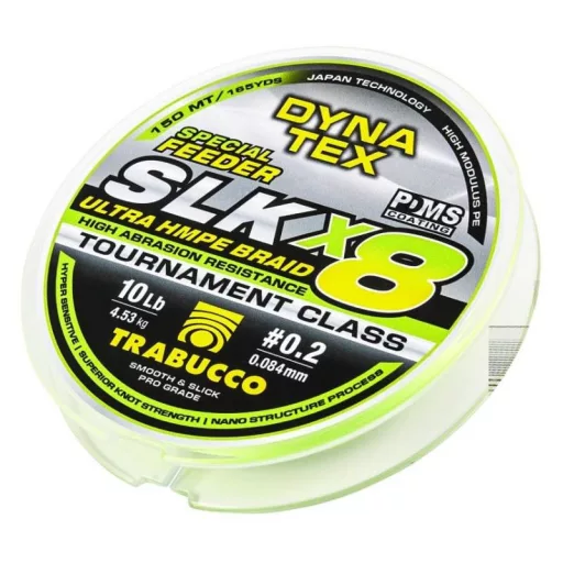 Trabucco Dyna-Tex SLK X8 Special Feeder süllyedő süllyedő 0,084 mm 150 m sárga fonott főzsinór