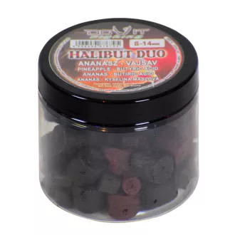   Dovit Halibut Duo (fúrt Pellet) Ananász Vajsav 8–14 mm 100 g horogpellet
