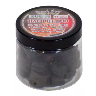   Dovit Halibut Duo (fúrt Pellet) Monster Crab Eper 14–20 mm 100 g horogpellet