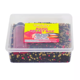   Dovit Rapid Pellet Box Eper Kagyló 450 g + 150 ml etetőpellet