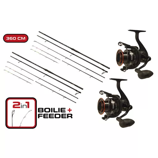 Carp Expert Max2 Double Tip Duopack dupla bojlis-feeder szett 360 cm