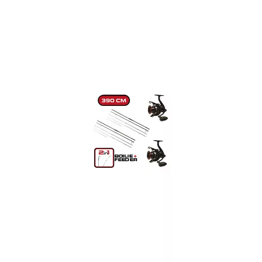 Carp Expert Max2 Double Tip Duopack dupla bojlis-feeder szett 390 cm
