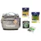 Mustad Game Time pergetőtáska szett csalikkal és fluorocarbonnal