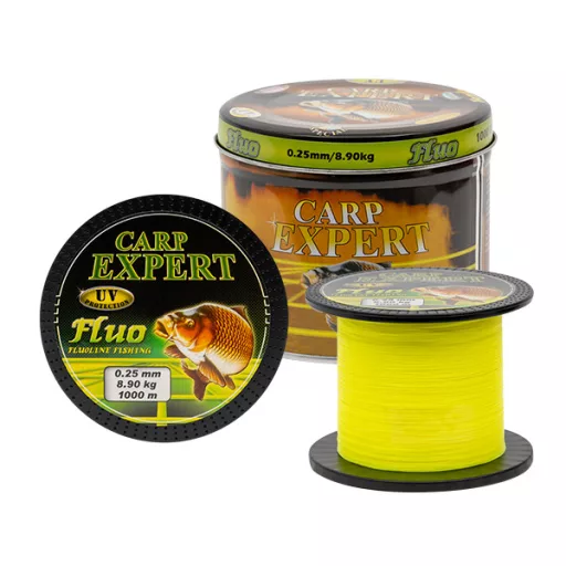 Carp Expert UV Fluo Fémdobozos 0,30 mm 1000 m fluo sárga monofil főzsinór