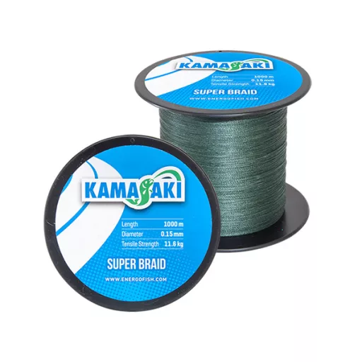 Kamasaki Super Braid 0,10 mm 1000 m zöld fonott főzsinór