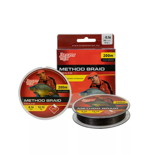 Benzár Mix Method Braid 0,14 mm 200 m 8,23 kg sötétbarna fonott főzsinór