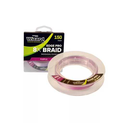 Wizard Edge Pro Violet 8X Braid 0,08 mm 150 m 7,45 kg fonott főzsinór