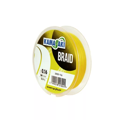 Kamasaki Braid 0,16 mm 100 m sárga fonott főzsinór