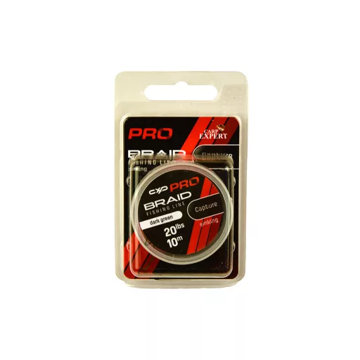 Carp Expert Pro Capture Süllyedő 10 m 20 lb terepmintás / zöld fonott előkezsinór