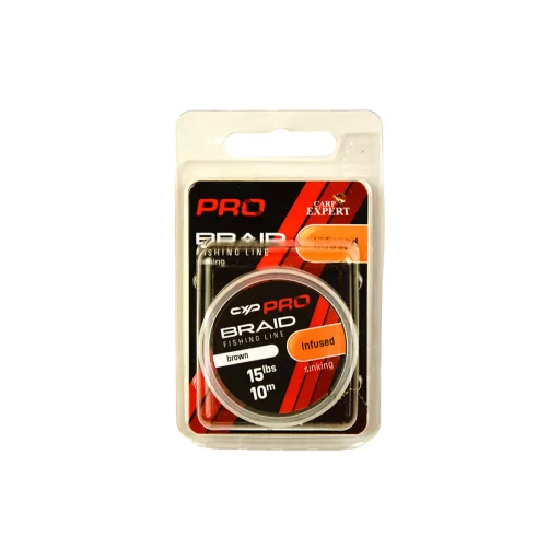 Carp Expert Pro Infused Süllyedő Dark Sand 10 m 15 lb fonott előkezsinór