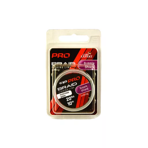 Carp Expert Pro Supple Shield Bevonatos Süllyedő Mud 10 m 20 lb barna fonott előkezsinór