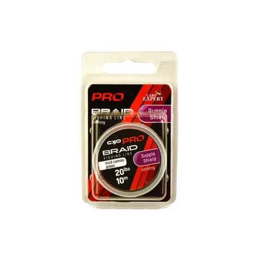 Carp Expert Pro Supple Shield Bevonatos Süllyedő Mud 10 m 20 lb barna fonott előkezsinór