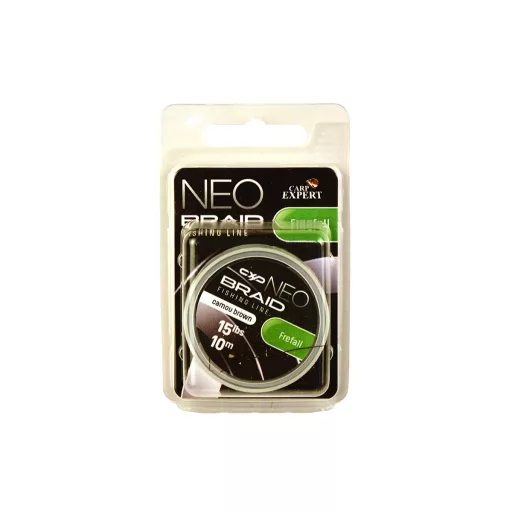 Carp Expert Neo Freefall Kikönnyített 10 m 15 lb terepmintás / zöld fonott előkezsinór