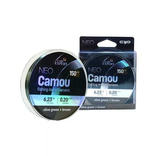 Carp Expert Neo 150MOLIVE Geen + 0,20 mm 150 m 6,226 kg terepmintás / zöld / barna monofil főzsinór