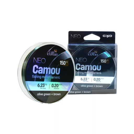 Carp Expert Neo 150MOLIVE Geen + 0,20 mm 150 m 6,226 kg terepmintás / zöld / barna monofil főzsinór