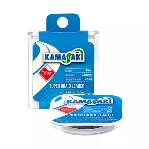 Kamasaki Super Braid Leader 0,10 mm 10 m 7,4 kg szürke fonott előkezsinór
