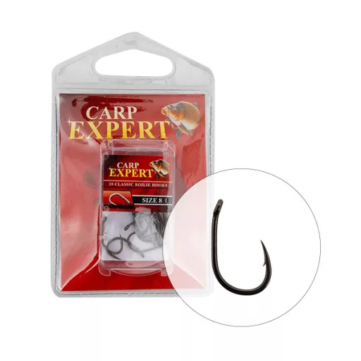 Carp Expert Classic Boilie 1-es fekete nikkel füles szakállas horog