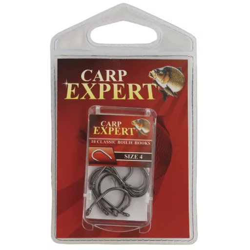 Carp Expert Classic Boilie 1-es fekete nikkel füles szakállas horog