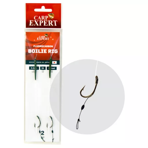 Carp Expert Fluorocarbon Boilie szakállas előkötött horog