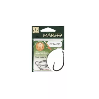   Maruto 8714BD Carp HC T.D.E.5° Forged fekete nikkel 6-os füles szakállas horog