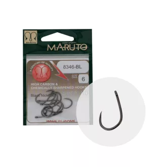   Maruto 8346BL T.D.E.10° HC Forged fekete nikkel 6-os füles szakáll nélküli horog