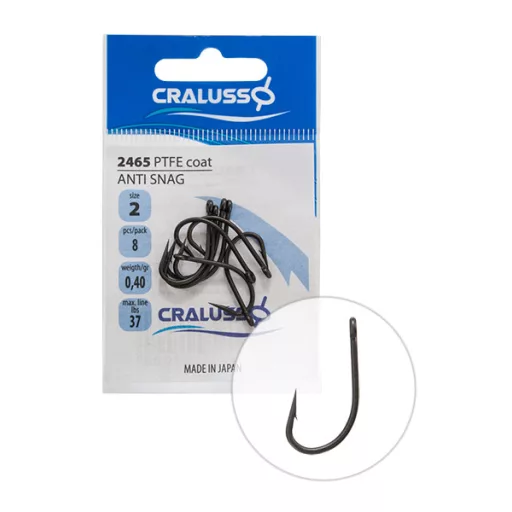 Cralusso Anti Snag Ptfe Bevonat 2-es füles szakállas horog