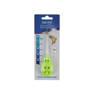 Cralusso fluo zöld Rocket method feeder kosár 30 g 1 db