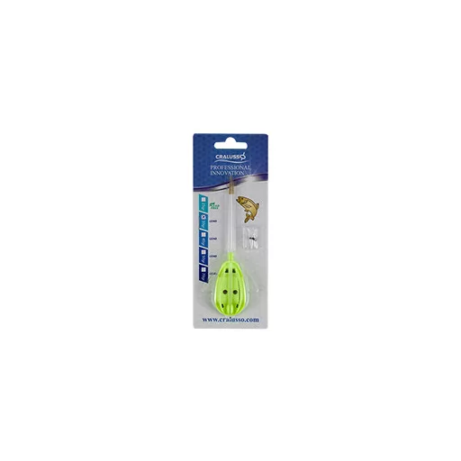Cralusso fluo zöld Rocket method feeder kosár 30 g 1 db